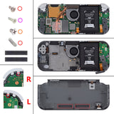 eXtremeRate Clear Black DIY Replacement Shell for NS Switch Lite, NSL Handheld Controller Housing with Screen Protector, Custom Case Cover for NS Switch Lite - DLM509