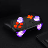eXtremeRate Multi-Colors Luminated Thumbsticks D-pad ABXY ZR ZL L R Buttons DTFS LED Kit for Nintendo Switch Pro Controller - 9 Colors Modes 6 Areas DIY Option Button Control - NSLED001