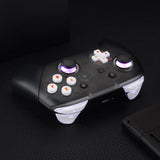 eXtremeRate Multi-Colors Luminated Thumbsticks D-pad ABXY ZR ZL L R White Classic Symbol Buttons DTFS LED Kit for NS Switch Pro Controller - 9 Colors Modes 6 Areas DIY Option Button Control - NSLED017