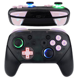 eXtremeRate Multi-Colors Luminated Thumbsticks D-pad ABXY ZR ZL L R Cherry Blossoms Pink Classic Symbol Buttons DTFS LED Kit for NS Switch Pro Controller - 9 Colors Modes 6 Areas DIY Option Button Control - NSLED018