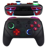 eXtremeRate Multi-Colors Luminated Thumbsticks D-pad ABXY ZR ZL L R Scarlet Red Classic Symbol Buttons DTFS LED Kit for NS Switch Pro Controller - 9 Colors Modes 6 Areas DIY Option Button Control - NSLED019