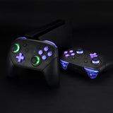 eXtremeRate Multi-Colors Luminated Thumbsticks D-pad ABXY ZR ZL L R Chameleon Purple Blue Classic Symbol Buttons DTFS LED Kit for NS Switch Pro Controller - 9 Colors Modes 6 Areas DIY Option Button Control - NSLED020