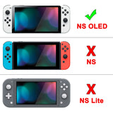 PlayVital ZealProtect Soft Protective Case for Nintendo Switch, Flexible Cover Protector for Nintendo Switch with Tempered Glass Screen Protector & Thumb Grip Caps & ABXY Direction Button Caps - Blue Nebula - RNSYV6002