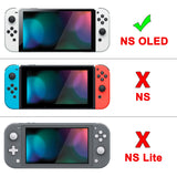 PlayVital ZealProtect Soft Protective Case for Nintendo Switch, Flexible Cover Protector for Nintendo Switch with Tempered Glass Screen Protector & Thumb Grip Caps & ABXY Direction Button Caps - Colorful Triangle - RNSYV6005