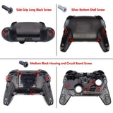 eXtremeRate Scarlet Red Classical Symbols Replacement Full Set Buttons for PS4 Slim PS4 Pro CUH-ZCT2 Controller - Compatible with PS4 DTFS LED Kit - Controller NOT Included - SP4J0502