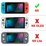 PlayVital AlterGrips Dockable Protective Case Ergonomic Grip Cover for Nintendo Switch, Interchangeable Joycon Cover w/Screen Protector & Thumb Grip Caps & Button Caps - Wood Grain - TNSYS2001