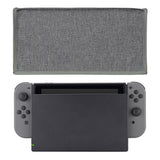 PlayVital Gray Nylon Dust Cover, Soft Neat Lining Dust Guard, Anti Scratch Waterproof Cover Sleeve for NS Switch & Switch OLED Charging Dock - NTA8002