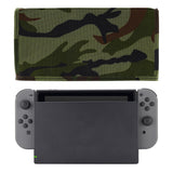 PlayVital Forest Camouflage Nylon Dust Cover, Soft Neat Lining Dust Guard, Anti Scratch Waterproof Cover Sleeve for NS & Switch OLED Charging Dock - NTA8006