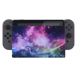 PlayVital Purple Galaxy Patterned Custom Protective Case for NS Switch Charging Dock, Dust Anti Scratch Dust Hard Cover for NS Switch Dock - Dock NOT Included - NTG7005