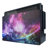 PlayVital Purple Galaxy Patterned Custom Protective Case for NS Switch Charging Dock, Dust Anti Scratch Dust Hard Cover for NS Switch Dock - Dock NOT Included - NTG7005