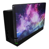 PlayVital Purple Galaxy Patterned Custom Protective Case for NS Switch Charging Dock, Dust Anti Scratch Dust Hard Cover for NS Switch Dock - Dock NOT Included - NTG7005