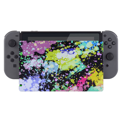 PlayVital Watercolour Splash Patterned Custom Protective Case for NS Switch Charging Dock, Dust Anti Scratch Dust Hard Cover for NS Switch Dock - Dock NOT Included - NTG7006