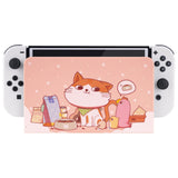 PlayVital Kitten & Chicken Custom Dock Cover for Nintendo Switch OLED, Dust Anti Scratch PC Hard Faceplate Shell Cover for Nintendo Switch OLED Charging Dock - Dock NOT Included - NTG8002