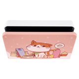 PlayVital Kitten & Chicken Custom Dock Cover for Nintendo Switch OLED, Dust Anti Scratch PC Hard Faceplate Shell Cover for Nintendo Switch OLED Charging Dock - Dock NOT Included - NTG8002
