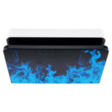 PlayVital Blue Flame Custom Dock Cover for Nintendo Switch OLED, Dust Anti Scratch PC Hard Faceplate Shell Cover for Nintendo Switch OLED Charging Dock - Dock NOT Included - NTG8003