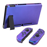 PlayVital Chameleon Purple Blue Glossy Back Cover for NS Switch Console, NS Joycon Handheld Controller Separable Protector Hard Shell, Customized Dockable Protective Case for NS Switch - NTP303