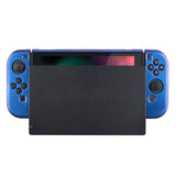 PlayVital Chameleon Purple Blue Glossy Back Cover for NS Switch Console, NS Joycon Handheld Controller Separable Protector Hard Shell, Customized Dockable Protective Case for NS Switch - NTP303