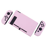 PlayVital Cherry Blossoms Pink Back Cover for Nintendo Switch Console, NS Joycon Handheld Controller Separable Protector Hard Shell, Soft Touch Customized Dockable Protective Case for Nintendo Switch - NTP312