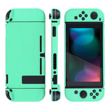 PlayVital Mint Green Back Cover for Nintendo Switch Console, NS Joycon Handheld Controller Separable Protector Hard Shell, Soft Touch Customized Dockable Protective Case for Nintendo Switch - NTP314