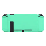 PlayVital Mint Green Back Cover for Nintendo Switch Console, NS Joycon Handheld Controller Separable Protector Hard Shell, Soft Touch Customized Dockable Protective Case for Nintendo Switch - NTP314