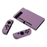 PlayVital Dark Grayish Violet Back Cover for Nintendo Switch Console, NS Joycon Handheld Controller Separable Protector Hard Shell, Soft Touch Customized Dockable Protective Case for Nintendo Switch - NTP328