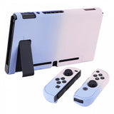 PlayVital Back Cover for Nintendo Switch Console, NS Joycon Handheld Controller Separable Protector Hard Shell, Soft Touch Custom Protective Case for Nintendo Switch - Gradient Pink Violet - NTP330