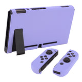 PlayVital Light Violet Back Cover for NS Switch Console, NS Joycon Handheld Controller Separable Protector Hard Shell, Soft Touch Customized Dockable Protective Case for NS Switch - NTP341