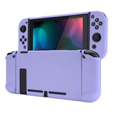 PlayVital Light Violet Back Cover for NS Switch Console, NS Joycon Handheld Controller Separable Protector Hard Shell, Soft Touch Customized Dockable Protective Case for NS Switch - NTP341