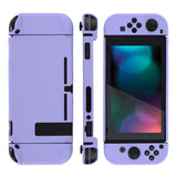 PlayVital Light Violet Back Cover for NS Switch Console, NS Joycon Handheld Controller Separable Protector Hard Shell, Soft Touch Customized Dockable Protective Case for NS Switch - NTP341