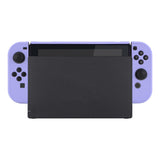 PlayVital Light Violet Back Cover for NS Switch Console, NS Joycon Handheld Controller Separable Protector Hard Shell, Soft Touch Customized Dockable Protective Case for NS Switch - NTP341