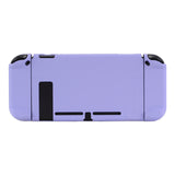 PlayVital Light Violet Back Cover for NS Switch Console, NS Joycon Handheld Controller Separable Protector Hard Shell, Soft Touch Customized Dockable Protective Case for NS Switch - NTP341