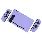 PlayVital Light Violet Back Cover for NS Switch Console, NS Joycon Handheld Controller Separable Protector Hard Shell, Soft Touch Customized Dockable Protective Case for NS Switch - NTP341