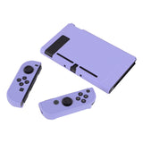 PlayVital Light Violet Back Cover for NS Switch Console, NS Joycon Handheld Controller Separable Protector Hard Shell, Soft Touch Customized Dockable Protective Case for NS Switch - NTP341