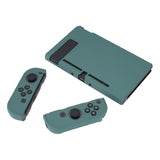 PlayVital Hunter Green Back Cover for NS Switch Console, NS Joycon Handheld Controller Separable Protector Hard Shell, Soft Touch Customized Dockable Protective Case for NS Switch - NTP342