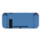 PlayVital Airforce Blue Back Cover for NS Switch Console, NS Joycon Handheld Controller Separable Protector Hard Shell, Soft Touch Customized Dockable Protective Case for NS Switch - NTP343