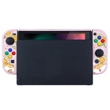 eXtremeRate PlayVital Hamster & Sunflower Back Cover for NS Switch Console, NS Joycon Handheld Controller Separable Protector Hard Shell, Dockable Protective Case with Colorful ABXY Direction Button Caps - NTT106
