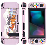 eXtremeRate PlayVital Sleeping Shiba Inu Puppies Back Cover for NS Switch Console, NS Joycon Handheld Controller Separable Protector Hard Shell, Dockable Protective Case with Colorful ABXY Direction Button Caps - NTT111