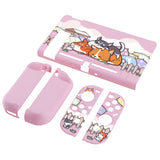 eXtremeRate PlayVital Sleeping Shiba Inu Puppies Back Cover for NS Switch Console, NS Joycon Handheld Controller Separable Protector Hard Shell, Dockable Protective Case with Colorful ABXY Direction Button Caps - NTT111