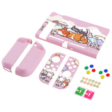 eXtremeRate PlayVital Sleeping Shiba Inu Puppies Back Cover for NS Switch Console, NS Joycon Handheld Controller Separable Protector Hard Shell, Dockable Protective Case with Colorful ABXY Direction Button Caps - NTT111