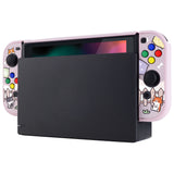 eXtremeRate PlayVital Sleeping Shiba Inu Puppies Back Cover for NS Switch Console, NS Joycon Handheld Controller Separable Protector Hard Shell, Dockable Protective Case with Colorful ABXY Direction Button Caps - NTT111