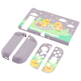 eXtremeRate PlayVital Picnic Fair Back Cover for NS Switch Console, NS Joycon Handheld Controller Separable Protector Hard Shell, Dockable Protective Case with Colorful ABXY Direction Button Caps - NTT119