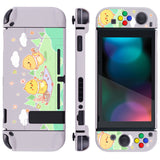 eXtremeRate PlayVital Picnic Fair Back Cover for NS Switch Console, NS Joycon Handheld Controller Separable Protector Hard Shell, Dockable Protective Case with Colorful ABXY Direction Button Caps - NTT119