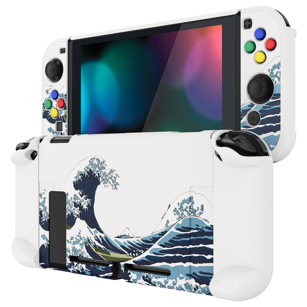 PlayVital Full Set Protective Stickers for Nintendo Switch OLED Model,  Customized Vinyl Decal Skins for Switch OLED Console & Joycon & Dock & Grip  