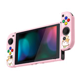 PlayVital Kitten & Chicken Protective Case for NS Switch, Soft TPU Slim Case Cover for NS Switch Joy-Con Console with Colorful ABXY Direction Button Caps - NTU6009
