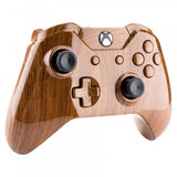 eXtremeRate Wooden Grain Full Shell with Buttons for Xbox One Controller (3.5mm Version) - NXOS005