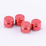 eXtremeRate Aluminum Red Customized Bullet Action Buttons Custom Kits for PS4 Controller - P3J0203
