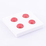 eXtremeRate Aluminum Red Customized Bullet Action Buttons Custom Kits for PS4 Controller - P3J0203