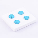 eXtremeRate Aluminum Blue Customized Bullet Action Buttons Custom Kits for PS4 Controller - P3J0204