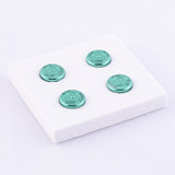 eXtremeRate Aluminum Green Customized Bullet Action Buttons Custom Kits for PS4 Controller - P3J0205