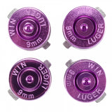 eXtremeRate Aluminum  Purple Customized Bullet Action Buttons Custom Kits for PS4 Controller - P3J0210